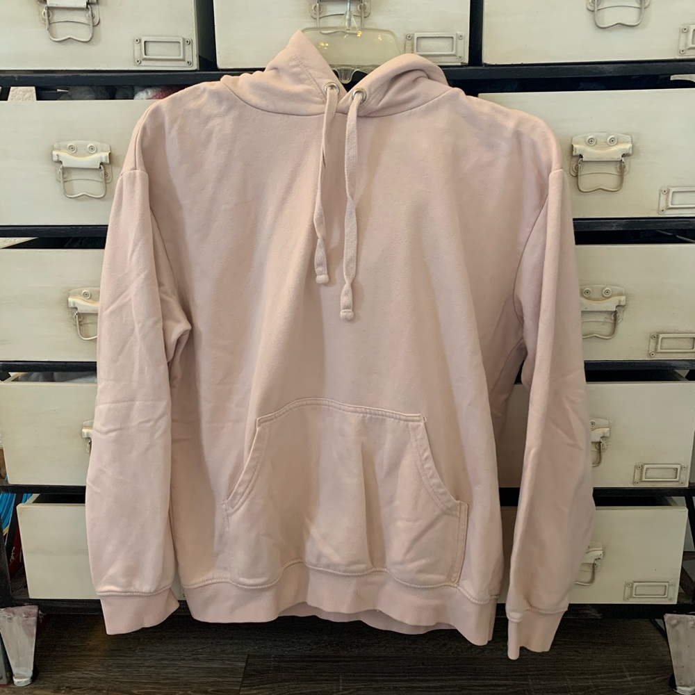baby pink hoodie